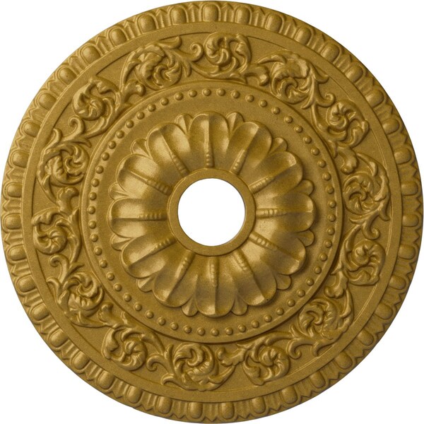 Ekena Millwork Vaduz Ceiling Medallion (Fits Canopies up to 3 1/2"), 23 1/2"OD x 3 1/2"ID x 2 1/8"P, Pharaohs Gold CM23VAPGS - main